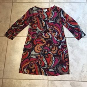 Maeve multicolor mid length dress size S like new